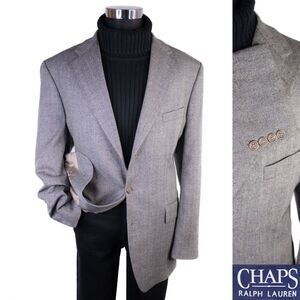 Men’s Chaps Ralph Lauren 3-Button Jacket Wool/Silk Coat Blazer 46T One Vent